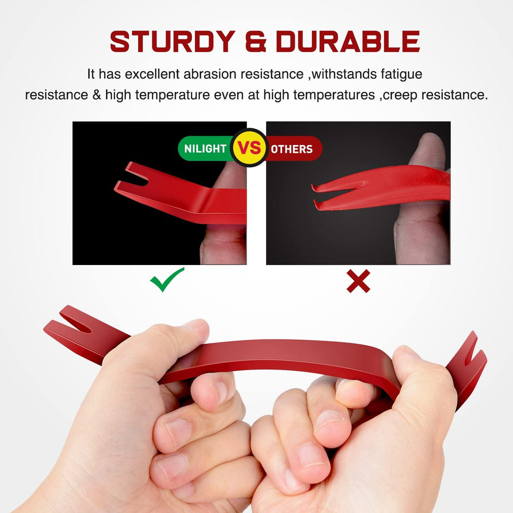 retainer clips 8 Pcs Auto Trim Removal Tool Set Red